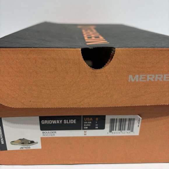 Merrell Men’s Gridway Slide Sandals Gray, Size 8 M
